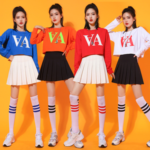 韩国女团舞台演出服 创造101舞蹈表演服学生啦啦队服装啦啦操套装