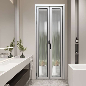 和筑门业定制卫生间折叠门时尚简约钛镁铝合金移门客厅厨房隔断门