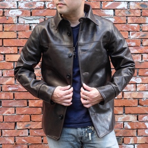 日本工艺【y"2 leather】特级重磅 司闸员马皮皮衣