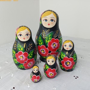 5五层精品套娃娃俄罗斯手工彩绘经典款天然好椴木无味环保健康不