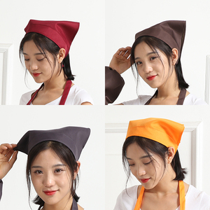 炒菜帽子防油帽女厨房防油烟包头巾厨师帽餐厅卫生帽服务员家用三