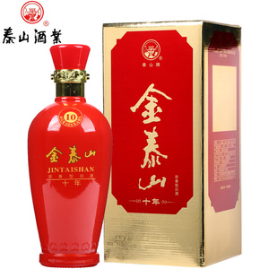 金泰山白酒39度浓香型白酒纯粮酿造粮食酒500ml装喜庆酒山东名酒