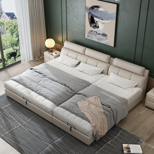 主卧3米超大3人4人科技布床榻榻米亲子二胎大床2x2.2米储物双人床