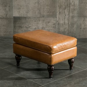 沙发凳脚踏真皮简约现代客厅换鞋凳棕色衣帽间凳子脚凳床前小凳子