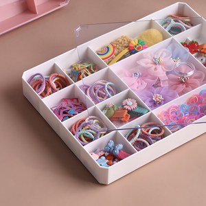 儿童发饰收纳盒宝宝发卡头绳皮筋发圈发夹收纳神器大容量首饰盒子
