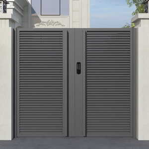 铝艺别墅庭院门铁艺大门户外电动不锈钢门花园院子门单双开门定制