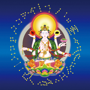 二十八星宿 尊星王妙见菩萨画像 北辰菩萨 星君北辰大帝装饰画379