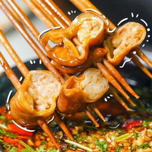 肥肠小串烧烤食材铁板小肉串油炸商用猪大肠串100串/包