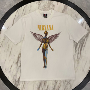 nirvana涅槃天使乐队vintage欧美嘻哈hiphop潮流t恤宽松高街短袖