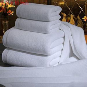 酒店宾馆纯白色纯棉浴巾400g美容院洗浴桑拿500g加大加厚全棉浴巾