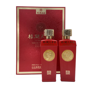 山东菏泽特产名酒杨湖清香型酒60度纯天香锦500ml 2瓶礼盒装