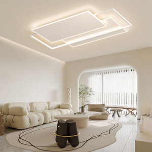 客厅灯广东中山灯具极简无主灯奶油风现代简约大气吸顶灯客厅主灯