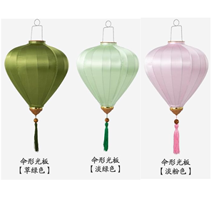 深圳现货素色钻石灯笼光版丝滑单色灯笼淡粉色草绿色浅绿越南灯笼