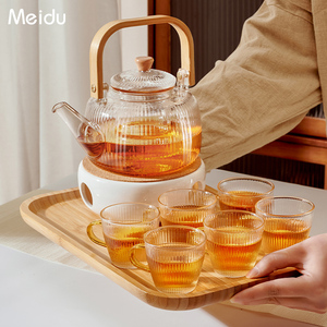 玻璃茶壶提梁壶下午茶花茶壶套装家用泡茶煮茶壶可明火加热烧水壶