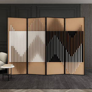 屏风隔断客厅现代简约遮挡办公室折叠移动入户定制铝合金创意折屏