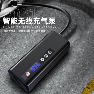 凌度车载充气泵打气泵便携式小轿汽车轮胎加气筒多功能电动车两用