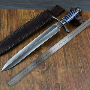 冷兵器收藏 古印度雪花镔铁乌兹钢收藏镇宅艺术刀剑未开刃