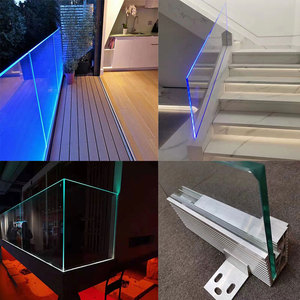 网红发光楼梯扶手灯带led铝合金户外护栏围栏别墅阳台玻璃装饰灯