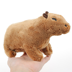 卡皮巴拉水豚鼠毛绒公仔张极同款Capybara Rodent棕色大老鼠玩偶
