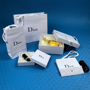 专柜dior 迪奥口红纸袋 礼品袋香水盒子 压纹香水礼盒 手提袋子