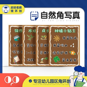 幼儿园自然养殖角饲养水培种植区植物角观察环创写真记录本促销