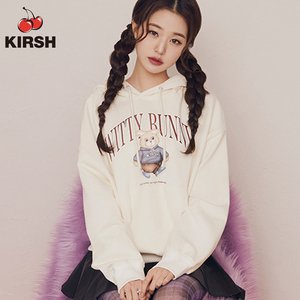 韩国代购kirsh张元英卫衣女宽松2022年春邦尼兔明星同款连帽外套