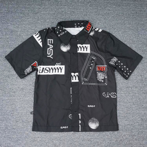 nike/耐克 男子kd手绘涂鸦 梭织休闲短袖t恤双勾衬衫 do4024-010