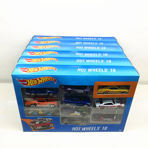 正版风火轮火辣小跑车10辆装礼盒套装模型车5辆装玩具车男孩礼物