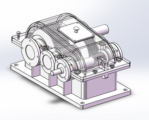 二级展开式圆柱斜齿轮减速器模型sw2016可编辑 含说明书,cad图纸