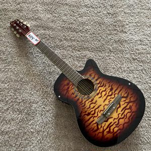 库存瑕疵品 40英寸 缺角民谣木吉他 道具琴 装饰琴电箱特价处理