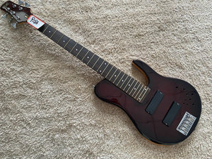 出口定制蝴蝶 五弦通体琴颈 电贝司贝斯 贴面 bass 半成品 专业级