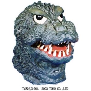 日本正品哥斯拉怪兽软硅胶橡胶开孔头套面具道具新款万圣cosplay