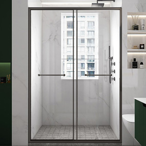 钻石型淋浴房隔断极窄玻璃移门式干湿分离网红淋浴间浴屏15人付款