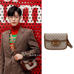 gucci/古驰女包1955马衔扣帆布马鞍包单肩斜挎包邮差包男肖战同款