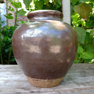 辽金时期酱釉坛子粗瓷罐子小脚鼓肚坛子全品包老一线老货老物件