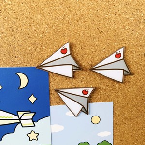 5个 纸飞机图钉软木图钉 创意照片墙装饰图钉 ins平面飞机工字钉
