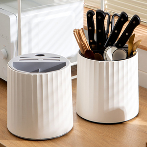旋转刀架置物架厨房专用菜刀收纳盒筷笼刀座一体筷子筒刀具收纳架
