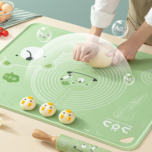 硅胶揉面垫家用食品级加厚塑料面点面食垫子擀面杖和面包饺子案板