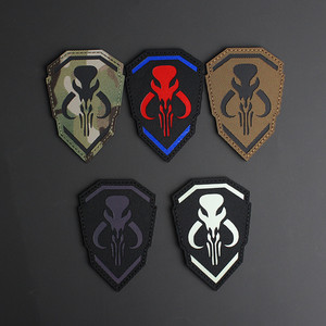 激光雕刻星球大战曼达洛赏金猎人魔术贴章ir反光贴臂章徽章背包贴