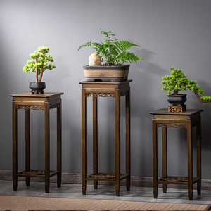 花台中式置物架室内客厅仿古阳台吊兰花盆架落地花架绿萝多肉花几