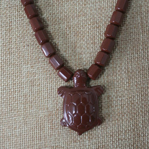 韩国麦饭石项链纳米托玛琳项链长寿龟锗石项链无坠项链