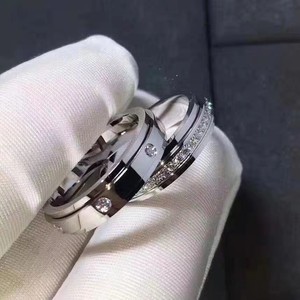 情侣戒指伯爵转动戒指满天星对戒不掉色送男女友礼物