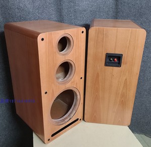 音箱空箱10寸三分频  D8中书架箱  家用DIY音响  实木皮 HIFI音箱
