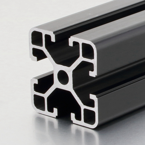 4040黑色铝型材铝合金镀黑发黑铝材铝合金黑色4040氧化黑欧标铝材