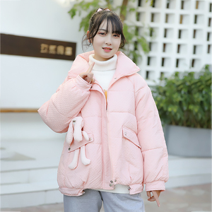 00郁思颖旗舰店天猫亮面羽绒棉服少女冬季2021年新款初中高中学生短