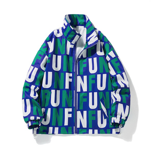 lasa潮牌 原創設計師品牌 春季新款男女字母嘻哈街头个性外套