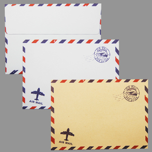 包邮125x175mm标准3号120g牛皮纸白色西式航空B6信封50只/装