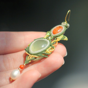 千代手绳【晨曦暖阳】编绳首饰设计手工蜡线葡萄石金太阳石diy