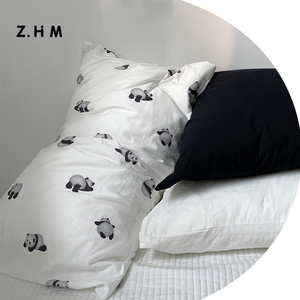 熊嘟嘟枕套2023新款纯棉韩版单个枕头套家用48cmx74cm夏季一对装