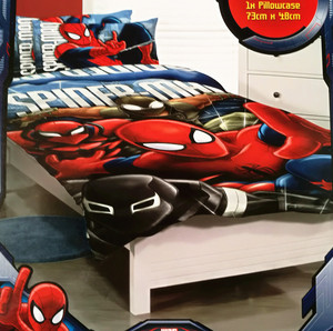 蜘蛛侠漫威被套被罩枕头套140x210 儿童卡通幼儿园SPDER-MAN 外贸